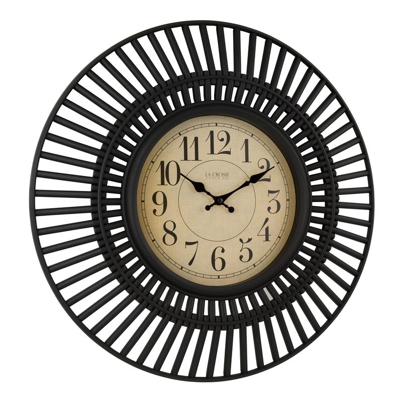 La Crosse Technology 20 Inch Covington Quartz Wall Clock - Black - 404-3051 - Image 3